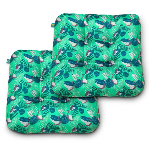 Duck Covers Indoor/Outdoor Seat Cushions, Mojito Flamingo, PK2 DCMOCH19195-2PK - main